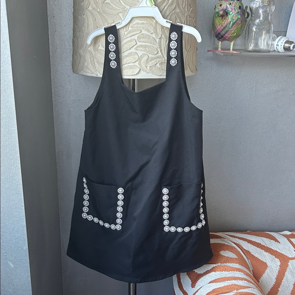 Zara Black Kids jumper Dress with Sparkling Accents